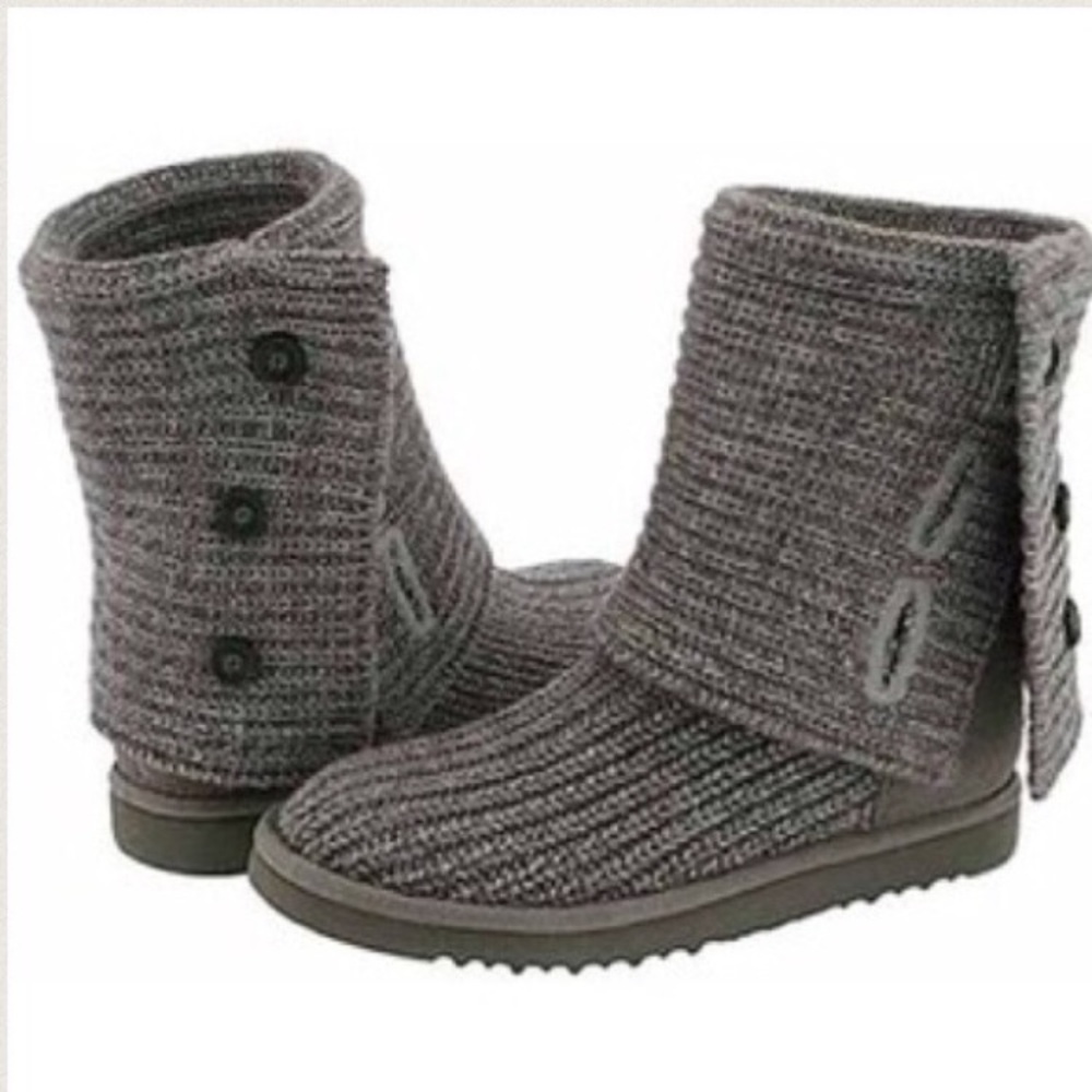 1 Day Sale❗️✨Grey Knitted UGGS Button up sides✨